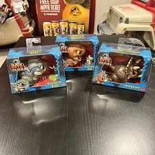 Mattel Jurassic Park/ World Bite Club Series 1 Set Lot of 3 - T-Rex, Raptor, Tri