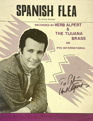 Herb Alpert Signed Autograph  The Spanish Flea  Original Music Sheet