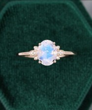 Gorgeous Moonstone Ring - Handmade Sterling Silver Jewelry with Natural Gemstone