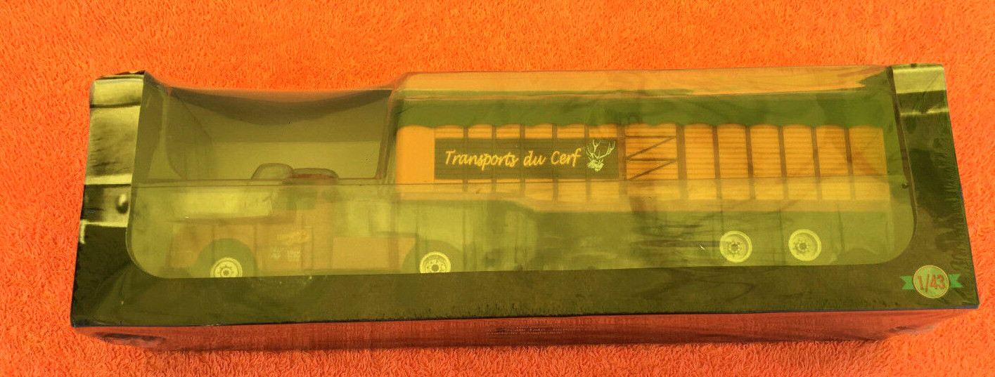 Semi-remorque transport du cerf 1/43 Altaya, miniature en zamak aux détails d'exception