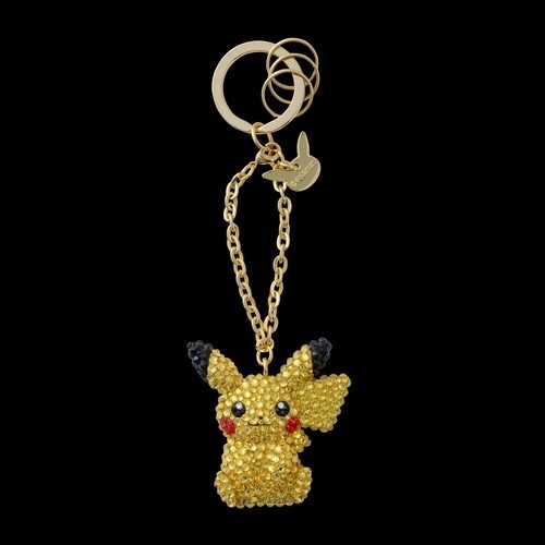 Pikachu Bag Charm Swarovski Crystal Stone Pokemon Center Original