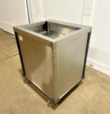 "CUSTOM BUILT" S.S TRAYS SIZE 22" x 16" HOLDER DISPENSER CARRIER CART ON CASTERS