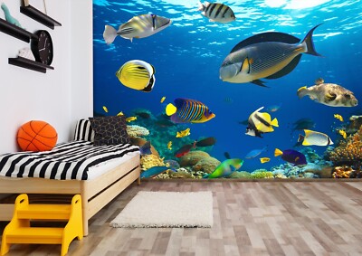 3D Sunshine Sea S320 Wallpaper Mural Self-adhesive Removable Sticker Kids Pa
