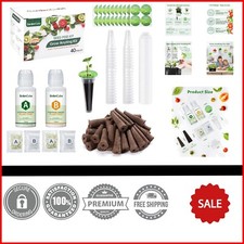 Versatile Hydroponic Indoor Grow Kit: 166 pcs with Sponges, Baskets, & Nutrients 0.19 per gallon