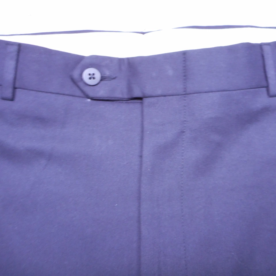 Berle Pants Mens 40R Black Flat Front Dress Slacks Trousers Microfiber Easy Care - Image 3 of 4