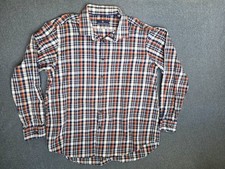 Hart Schaffner Marx Shirt Mens XL Plaid Button Front/Down Collar