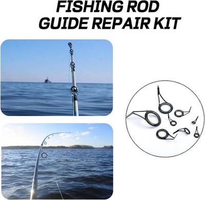 eyelets fishing pole FishTrip Rod Repair Kit Ceramic Guide Rings for Rod New Fishing Rod Guides |