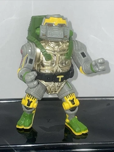 Vintage 1989 Teenage Mutant Ninja Turtles Metalhead Robot Figure TMNT Fast Ship.
