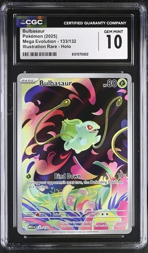 Bulbasaur 133/132 Me01: Mega Evolution Holo CGC Gem Mint 10