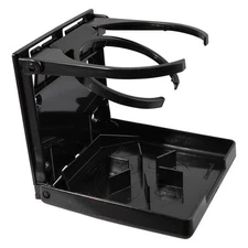 Attwood 2445-7 3-1/2" D Black Polycarbonate Dual Ring Drink Holder