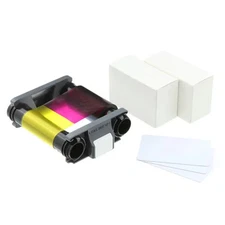 Evolis Badgy CBGP0001C Color Ribbon and Card Kit  