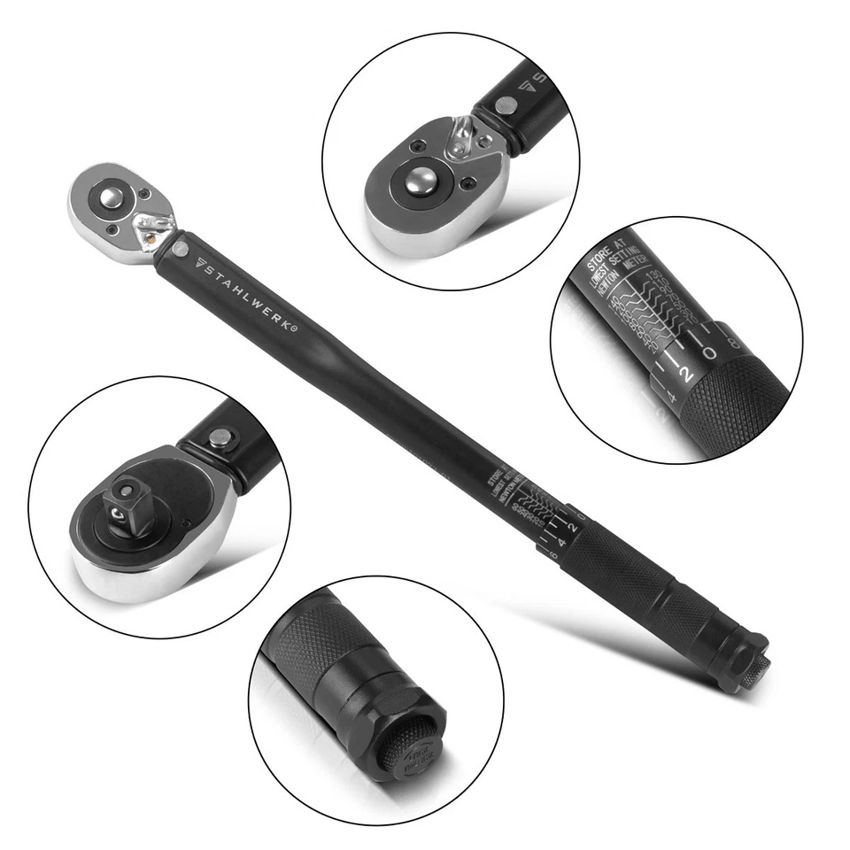 STAHLWERK Drehmomentschlüssel 10-140 Nm 3/8“ Umschaltknarre Ratschenschlüssel - Bild 3 von 4