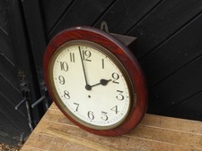 WW2 1943 dated Round Wooden Wall Clock -Retains keywind movement .Non runner