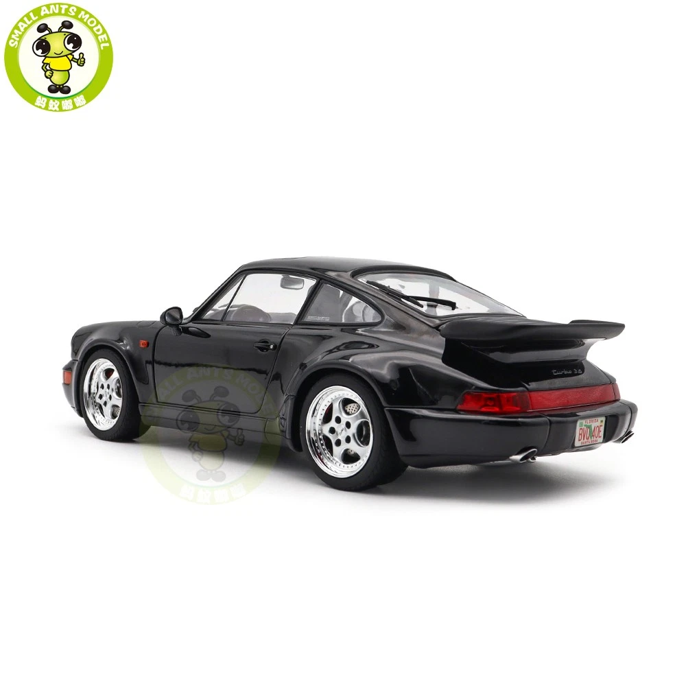 1/18 Porsche 911 Turbo 3.6 1994 Norev 187234 Black Diecast Model Car