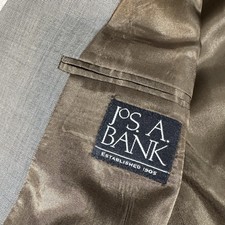 Jos A Bank Blazer Mens 42R Gray Wool Cashmere Blend Sport Coat Classic Formal
