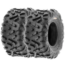 Pair of 2, 18x9.5-8 18x9.5x8 Quad ATV All Terrain AT 6 Ply Tires A051 by SunF