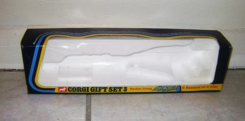 VTG Original Corgi Batmobile Batboat Box With Styrofoam Very Nice Window Secure