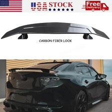 For Mazda 3 Axela Sedan Carbon Fiber Style 46rear Trunk Spoiler Lip Wing Racing