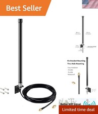 Omni-Directional 10dBi Dual Band WiFi Antenna with 10FT Cable - All-Weather