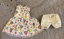 Dress W/ Flowers  Hearts  Knickers For Baby Doll Vintage