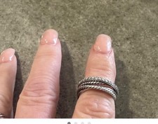 david yurman ring crossover ring with diamondssize 7