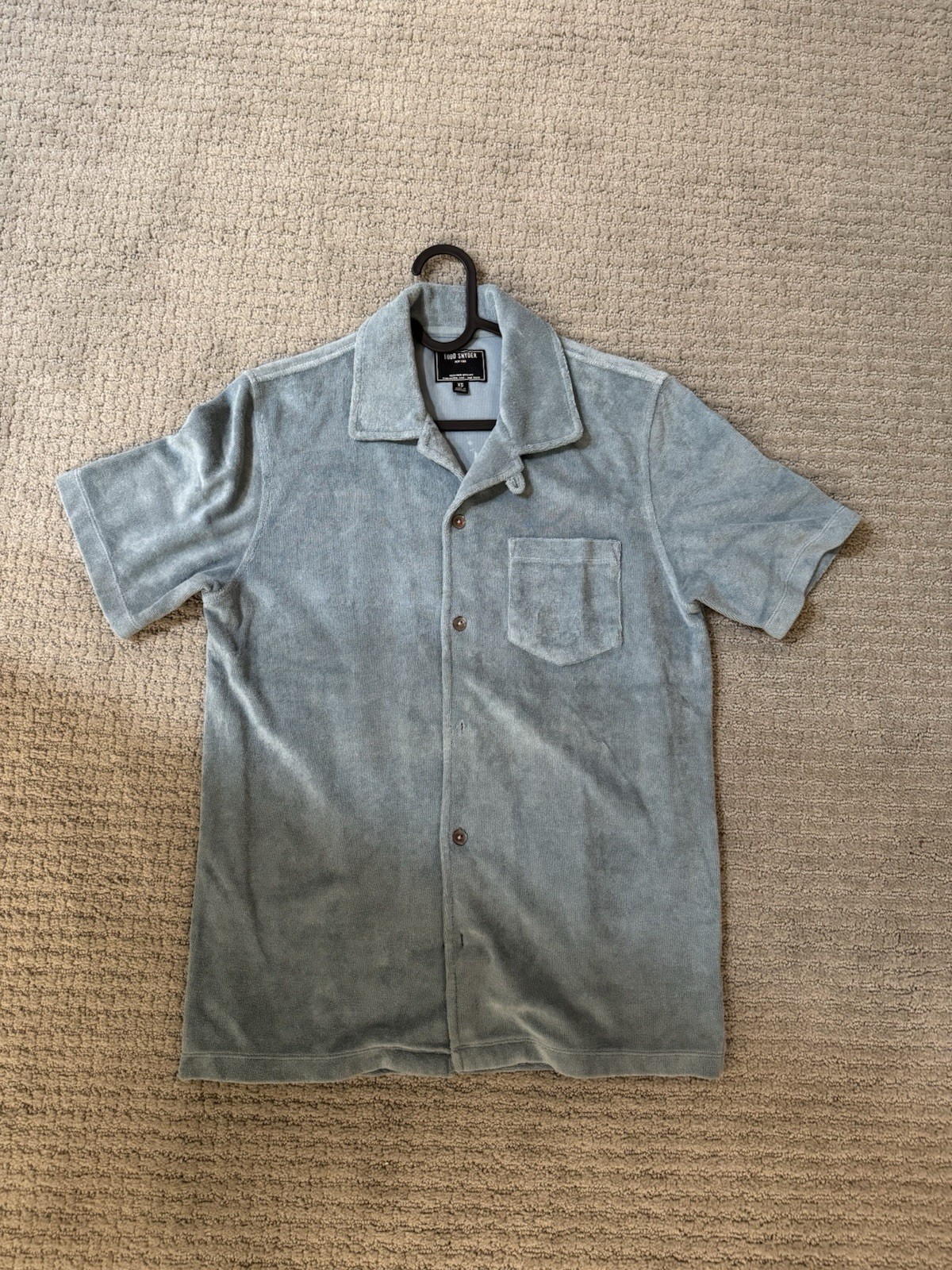 Todd Snyder Blue Terry Shirt Mens XS