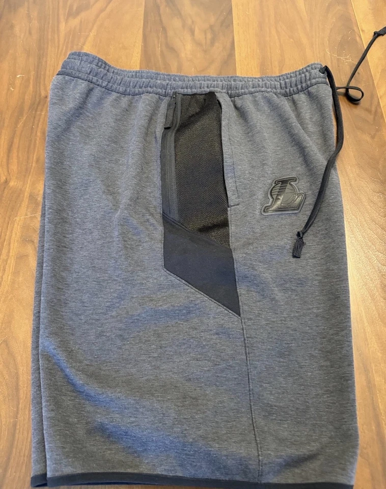 Los Angeles lakers Team Issued Basketball Practice Shorts Size L Large Grey - Image 4 of 4