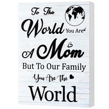 Mothers Day Gifts for Mom Wooden Mom Sign Decor Mom Plaque Birthday Meaningful G