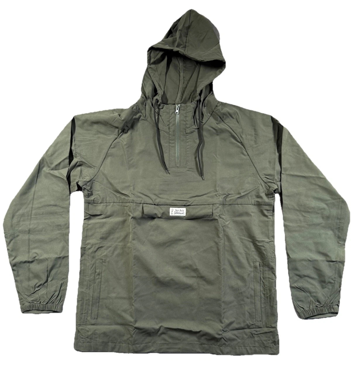 Sad Boy Season x BARSTOOL SPORTS Premium Anorack Jacket Men’s L Olive Green NWT