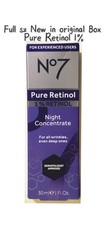 No7 Pure Retinol Night Concentrate 1 RETINOL Full Sz 30ml New Original Box