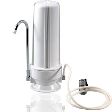 Countertop Water Filter System - 1 Stage w/Chrome Faucet - Over The Counter T...