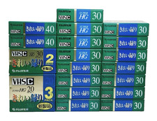 Lot of 22 FUJIFILM VHS-C Blank Video Tapes SUPER HG 20/30/40min New Sealed Japan