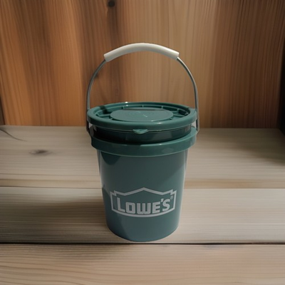 #ad Lowe#x27;s TEAL 0.5 Quart BPA Free Mini Paint Bucket With Lid $2.99