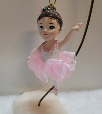 Kurt Adler Little Girl Ballerina Ornament Brand New, Adorable 3.5" Pink  White