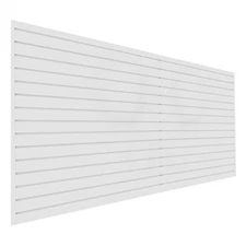 8 X 4 Ft Slat Wall Paneling PVC White Garage Slatwall With Modular Design US