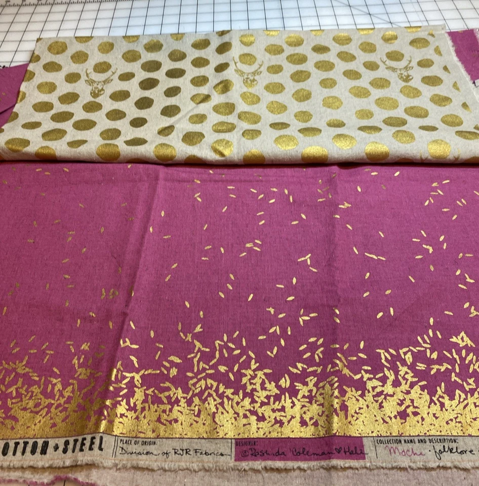 Dos telas de diseño coordinadas Kokka Echino fuera de servicio y telas RJR japonesas Foto 2 de 4