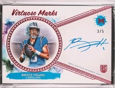 2023 Topps Bryce Young Motif Virtuoso Marks Pyrrol Scarlet RC Auto PSA #/5