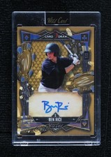 2024 Wild 5 Card Draw Modern Rainbow Foil Gold 1/1 Ben Rice #5CDM-BRA Auto 16wc