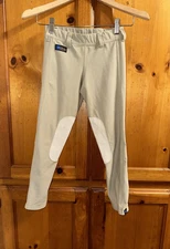 Irideon Pants Girl’s M Kids Tan Equestrian Horseback Riding Knee Patch Breeches
