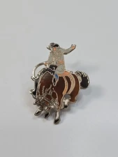 Bucking Bronco &  Rider Lapel Pin Western Rodeo by MAFCO Style #2