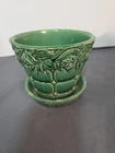 VINTAGE McCOY POTTERY  QUILTED DIAMOND & LEAF FLOWER POT