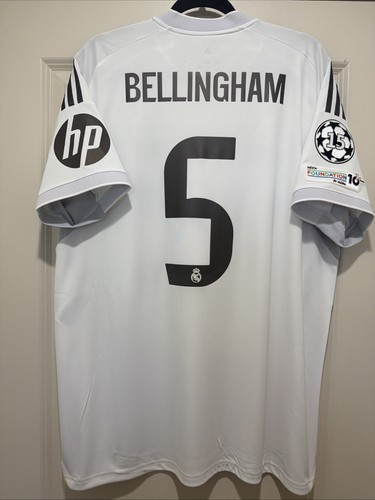Jude Bellingham #5 Mens EXTRA LARGE Real Madrid Home FAN Jersey