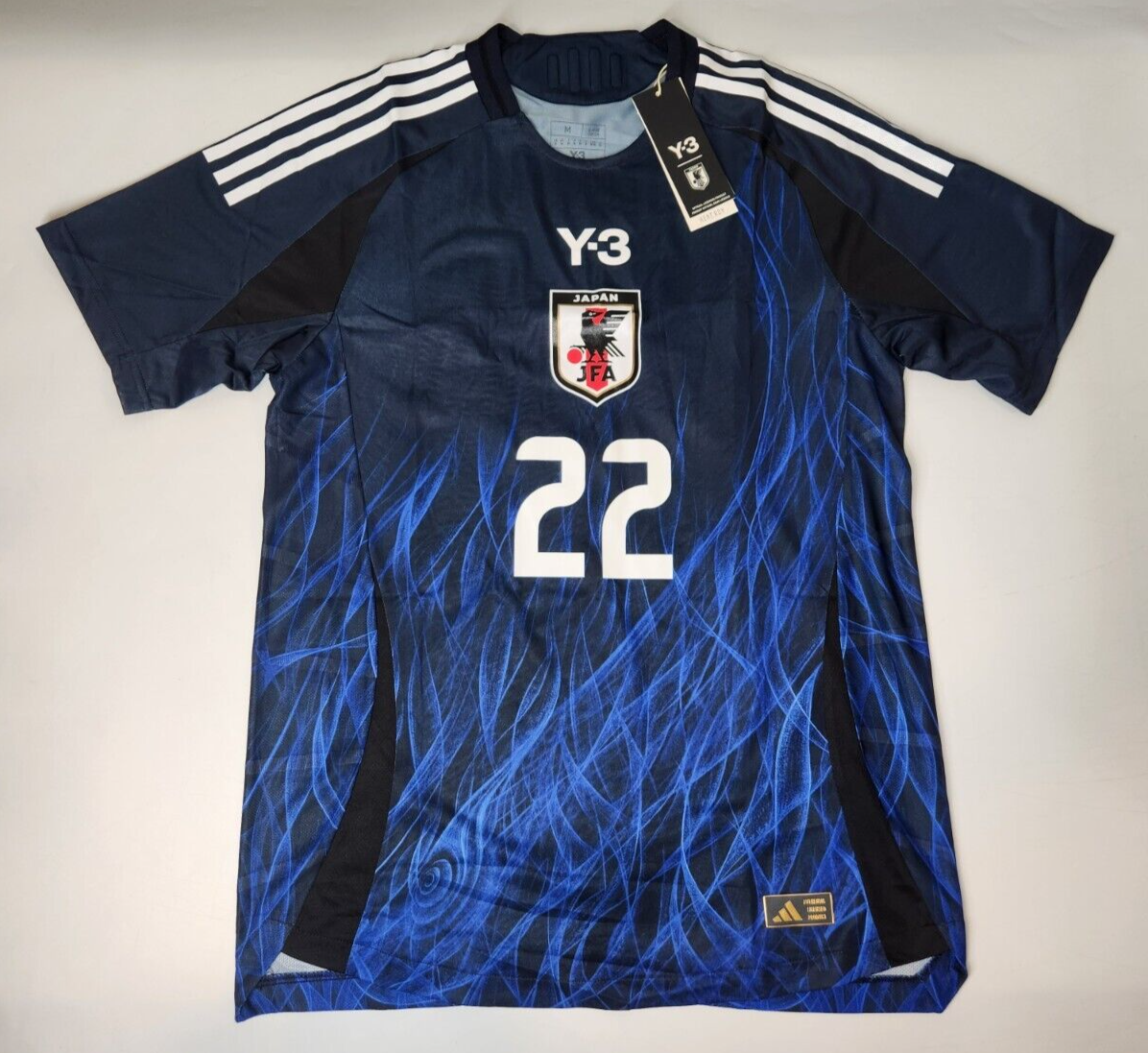 Player version Y-3 日本代表 サッカーシャツ HEAT.RDY Japan 2024 Y-3 Authentic Home Heat.Rdy Jersey Blue NEW M-XL