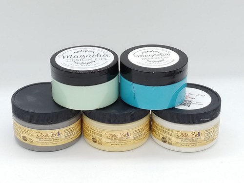 3 Dixie Belle and 2 Magnolia Design Co Chalk Mineral Paint Craft Paint !