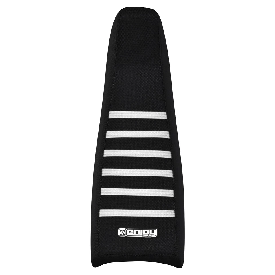 Funda de asiento Honda XR 200 R 1984-2002 de Enjoy MFG todo negro/blanco costilla #340 logotipo Foto 3 de 4