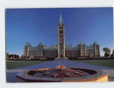 Postcard Parliament Building and the Eternal Flame Ottawa Ontario Canada