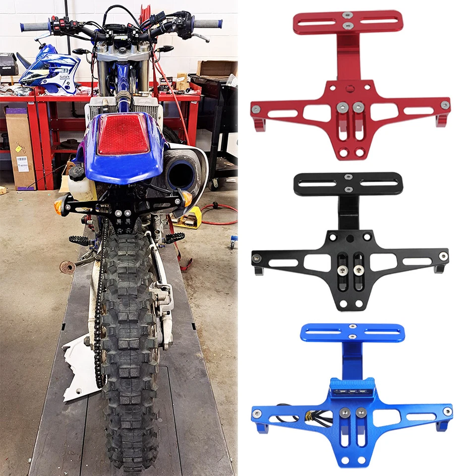 CNC License Plate Bracket Holder W/ LED Lights For Yamaha YZF R1 R7 R25 R15 R125 - Image 3 of 4