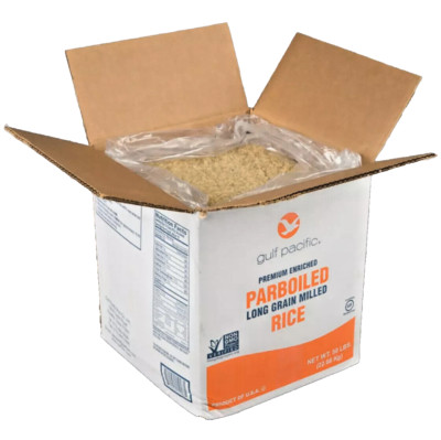 50 Lb. Rice Arroz White Parboiled Kitchen Halal Long Grain Steam Catering Buffet