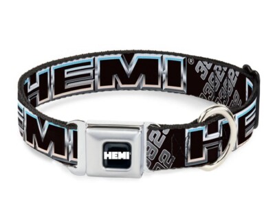 HEMI 426 392 Dog Collar Seat Belt Buckle Down Licensed LRG 18 -32  Neck Size