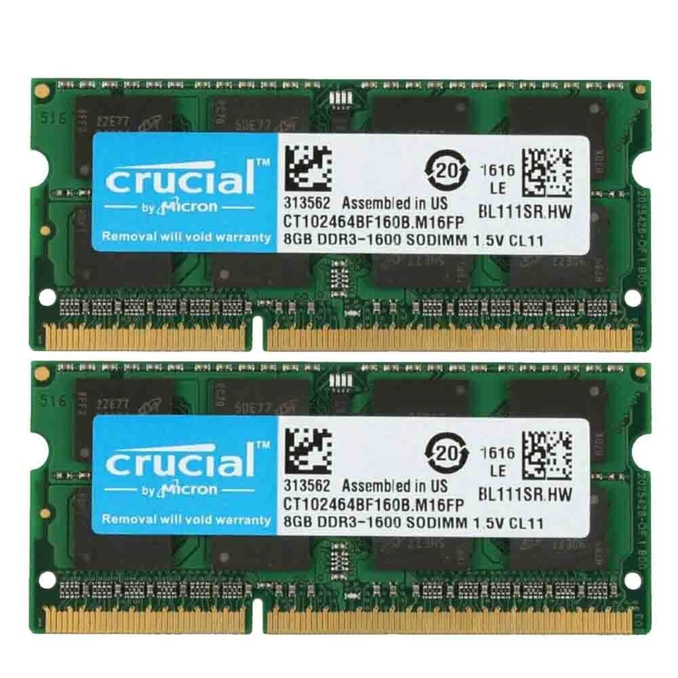 Crucial 32GB 16GB 8GB PC3-12800S DDR3 1600MHz SODIMM 204Pin Laptop Memory RAM UK - Image 4 of 4